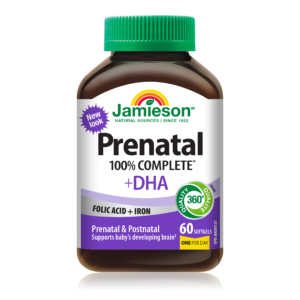 Jamieson 100% Complete Prenatal Multivitamin with DHA 60 Capsules