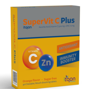 Itqan SuperVit C Plus 500 mg + Zinc 10 mg – 100 Chewable Tablets