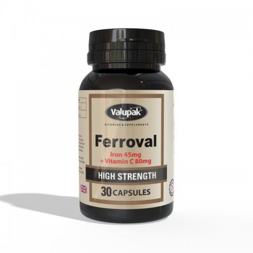 Valupak Ferroval Iron 45Mg 30 Cap