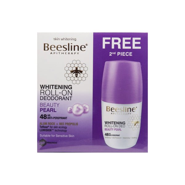 Beesline Whitening Roll-On Deodorant Beauty Pearl 50ml 1+1 Free
