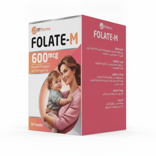 BT Pharma Folate-M 600mcg 30 Tablets