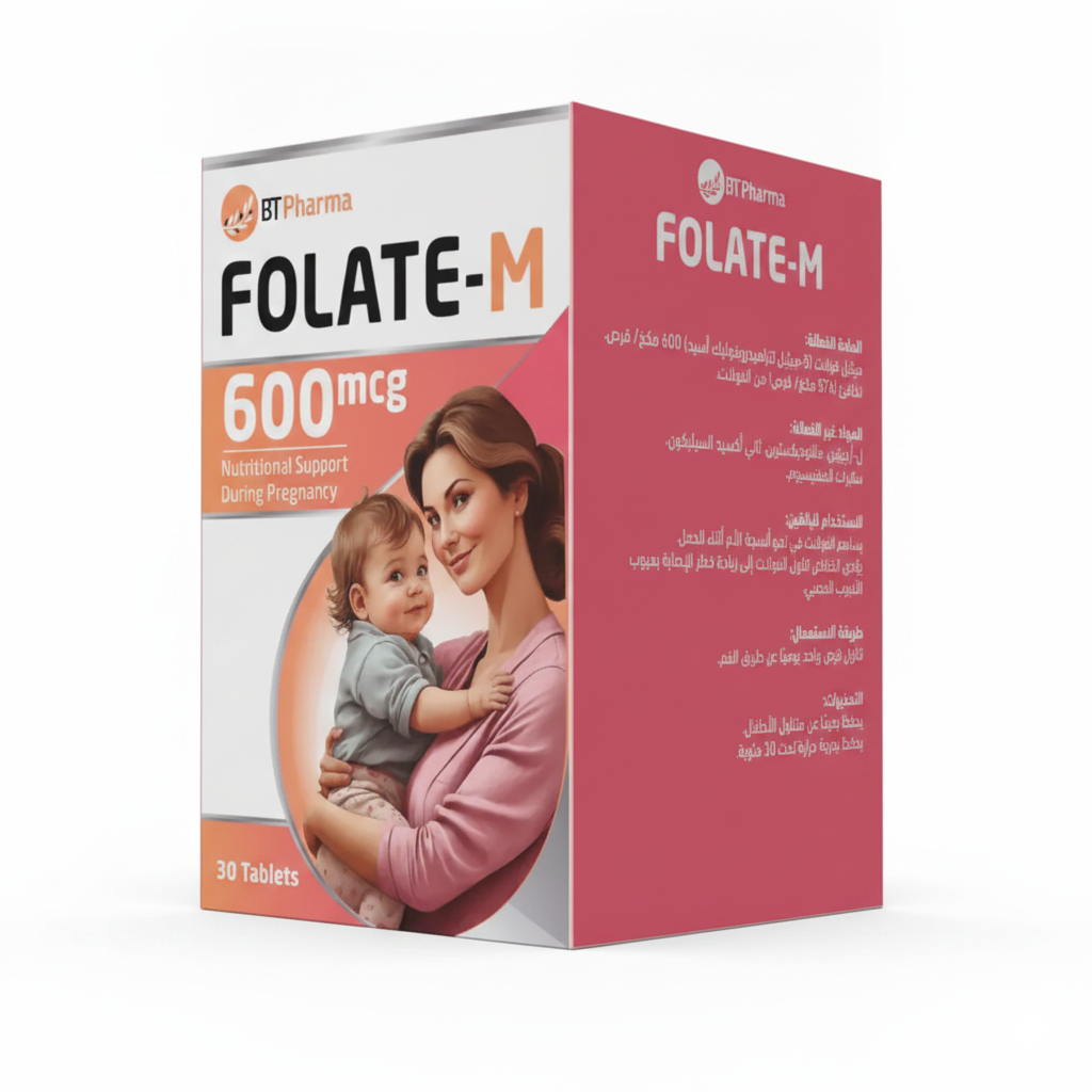 BT Pharma Folate-M 600mcg 30 Tablets