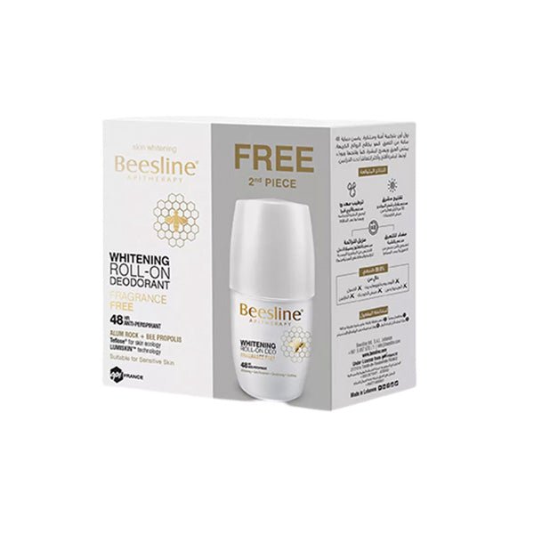 Beesline Whitening Roll-On Deodorant Fragrance Free 50ml 1+1 Free