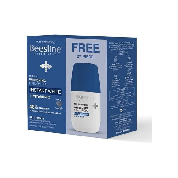 Beesline Whitening Roll-On Deodorant Instant White + Vitamin C 50ml 1+1 Free