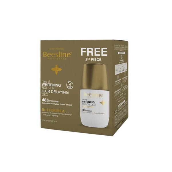 Beesline Whitening Roll-On Hair Delaying Deodorant 50ml 1+1 Free