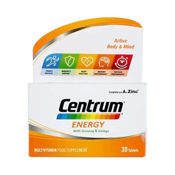 Centrum Energy with Ginseng & Ginkgo 30 Tablets