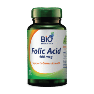 BioEnergyTech Folic Acid 400mcg 90 Capsules
