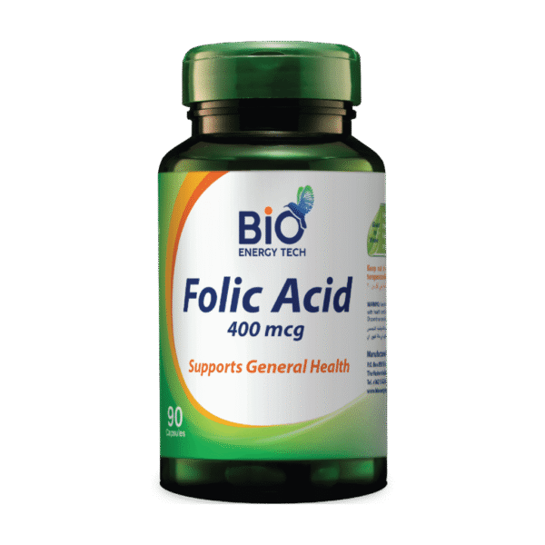 BioEnergyTech Folic Acid 400mcg 90 Capsules