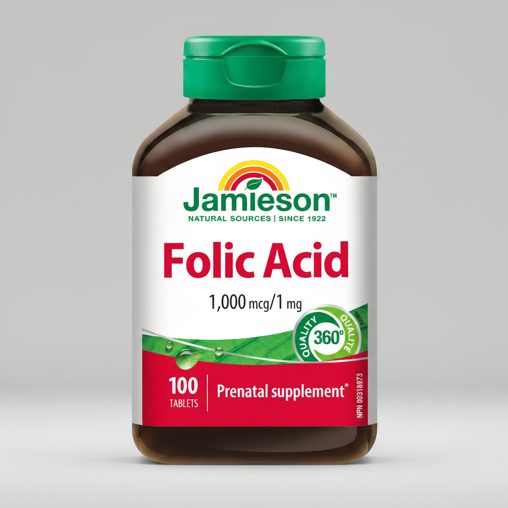 Jamieson Folic Acid 1000mcg 100 Tablets