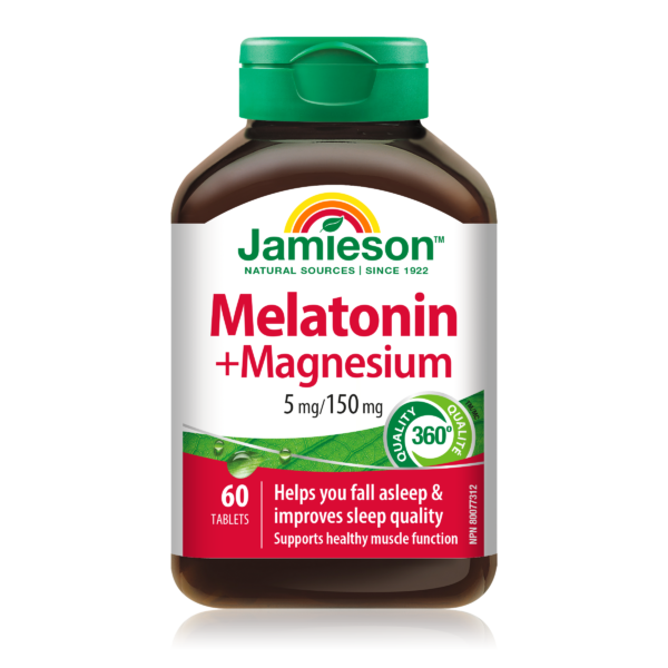 Jamieson Melatonin 5mg with Magnesium 150mg 60 Tablets