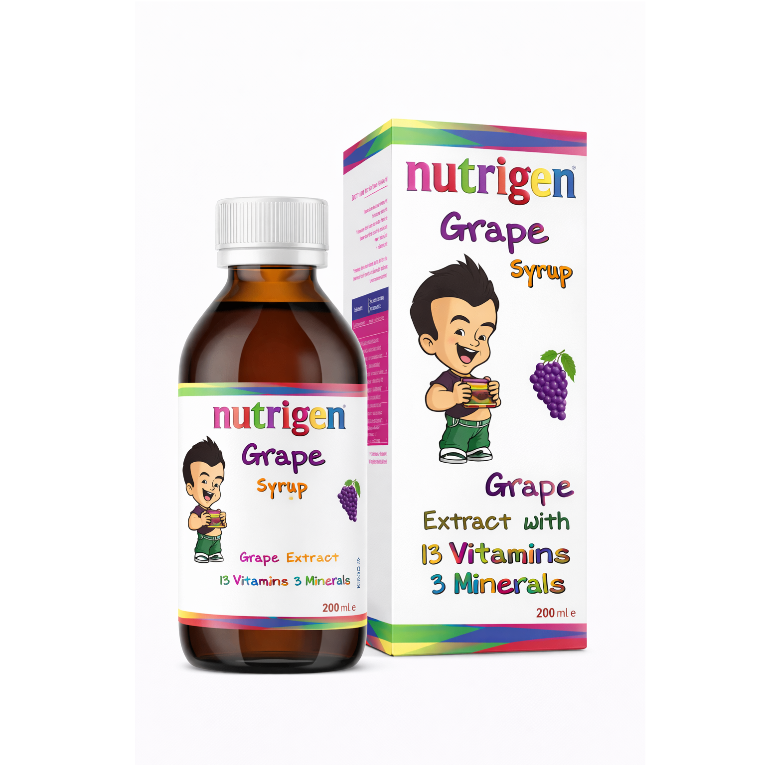 Nutrigen Grape Syrup (Grape Extract) – 13 Vitamins + 3 Minerals – 200 ml