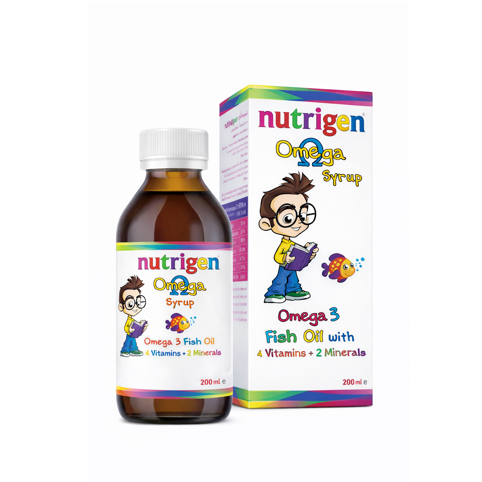 Nutrigen Omega Syrup Omega 3 Fish Oil with Vitamins & Minerals – 200 ml