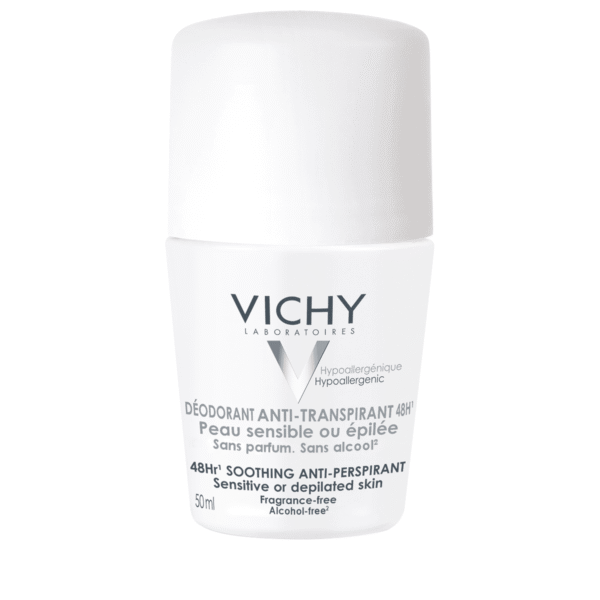 Vichy Soothing Anti-Perspirant Sensitive or Depilated Skin 48H Roll-On 50ml