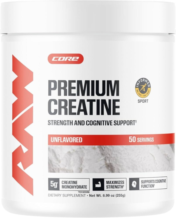 raw core premium creatine unflavored 255g