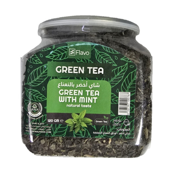 فلافو شاي أخضر بالنعناع 120 غرام | Flavo Green Tea Mint